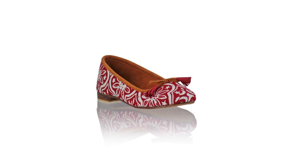Leather-shoes-Noemi 20mm Ballet - Red Batik Moon Flower-flats ballet-NILUH DJELANTIK-NILUH DJELANTIK
