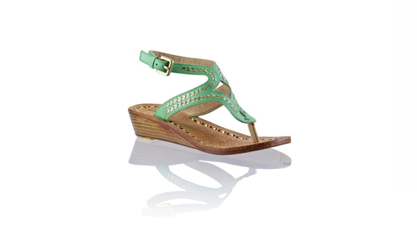 Leather-shoes-Agra 35mm Wedge - Tosca & Gold-sandals wedges-NILUH DJELANTIK-NILUH DJELANTIK