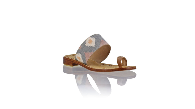 Arini 20mm Flat - Light Brown & Grey Salmon Diamond Endek