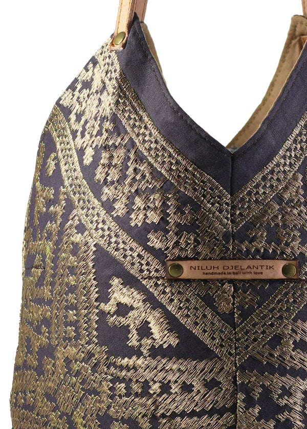 Saraswati Origami Tote Bag - Mahkota New Dark Grey