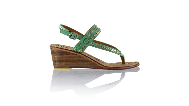 Timika 50mm Wedges - Tosca & Gold