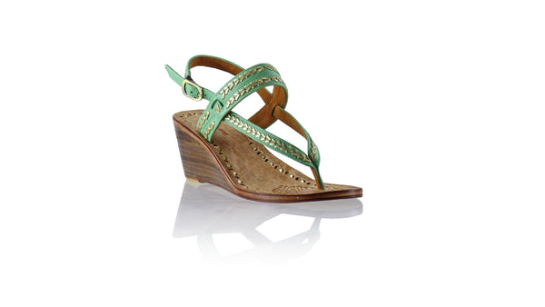 Timika 50mm Wedges - Tosca & Gold