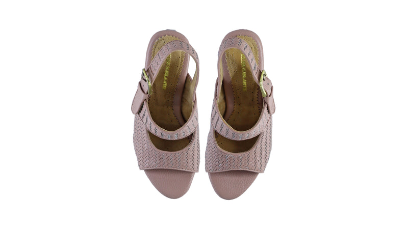 Selly Woven Enrique 80mm Wedges - Soft Pink BKK