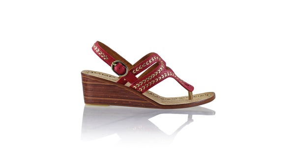 Emma 50mm Wedge - Red & Gold