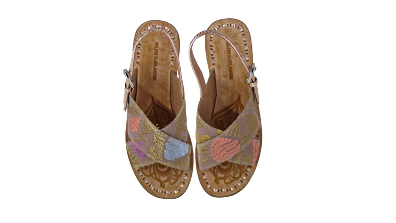 Ines Strap 20mm Flat - Rose Gold & Cloudy Songket