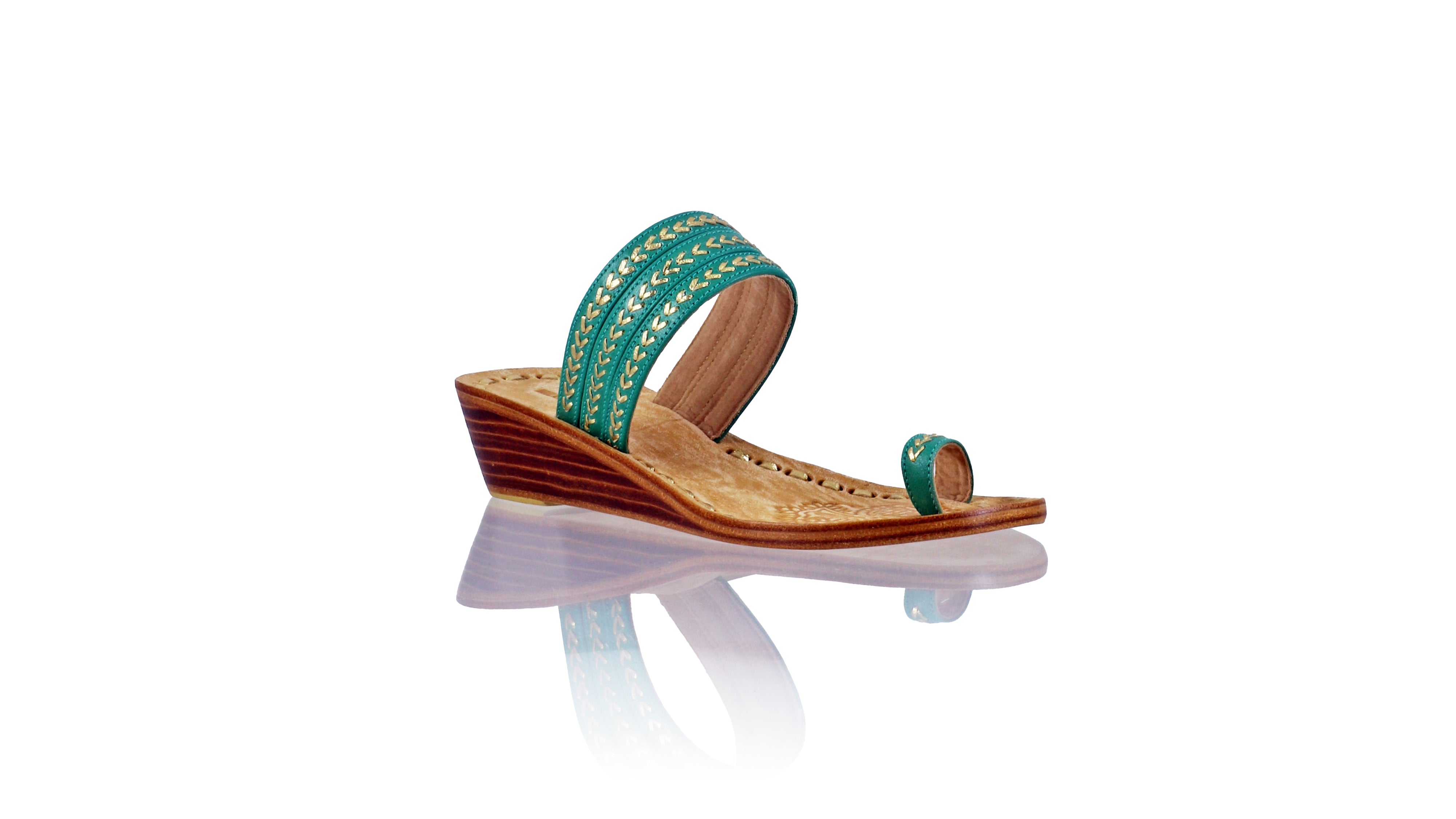 Merauke 35mm Wedge - Emerald & Gold – NILUH DJELANTIK