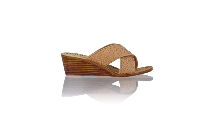 Petra No Strap 50mm Wedge - Nude Biscuit
