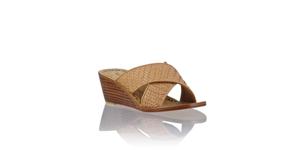 Petra No Strap 50mm Wedge - Nude Biscuit