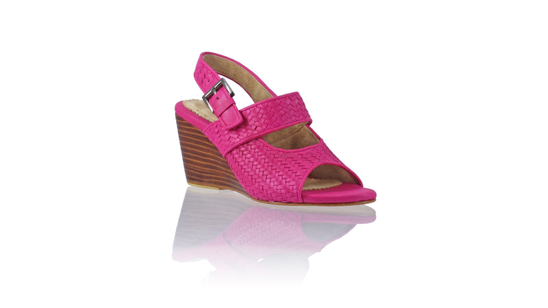 Selly Woven 80mm Wedges - Fuschia