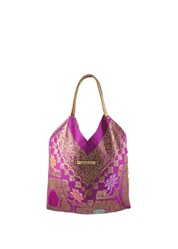 Saraswati Origami Tote Bag - Purple Laksmi