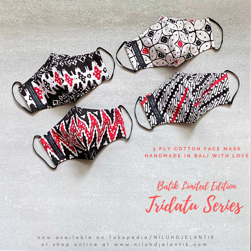 Leather-shoes-Batik 3 PLY cotton mask Set TRIDATU SERIES-Accessories-NILUH DJELANTIK-NILUH DJELANTIK