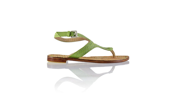 Leather-shoes-Agra 20mm Flats - Green Bkk-sandals flat-NILUH DJELANTIK-NILUH DJELANTIK