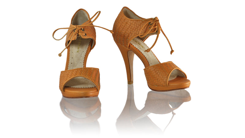 Leather-shoes-Andrea Woven 115mm SH-01 PF - Tan-sandals higheel-NILUH DJELANTIK-NILUH DJELANTIK