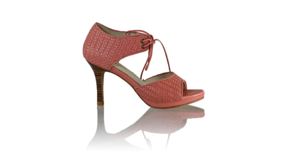 Leather-shoes-Andrea Woven 90mm SH PF - Salmon Pink-sandals higheel-NILUH DJELANTIK-NILUH DJELANTIK