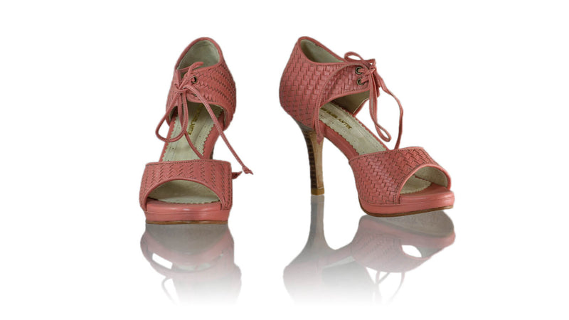Leather-shoes-Andrea Woven 90mm SH PF - Salmon Pink-sandals higheel-NILUH DJELANTIK-NILUH DJELANTIK