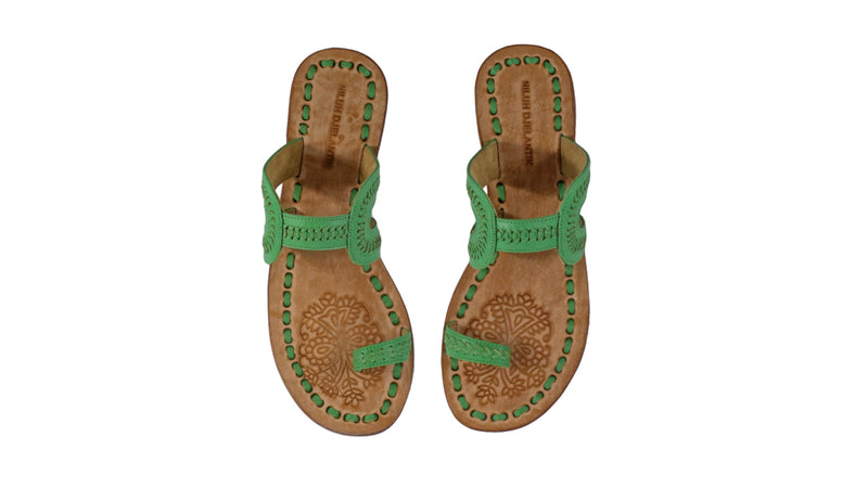 Leather-shoes-Andy 20mm Flat - Green-sandals flat-NILUH DJELANTIK-NILUH DJELANTIK