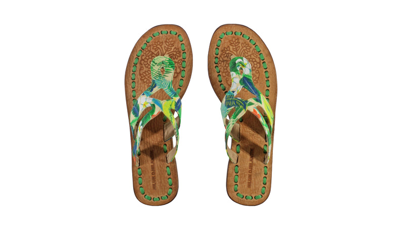 Leather-shoes-Arrah 20mm Flat - Multi Color Forest-sandals flat-NILUH DJELANTIK-NILUH DJELANTIK