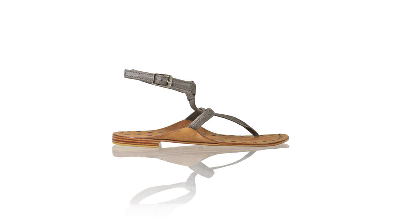 Leather-shoes-Daria 10mm Flat - Grey-sandals flat-NILUH DJELANTIK-NILUH DJELANTIK