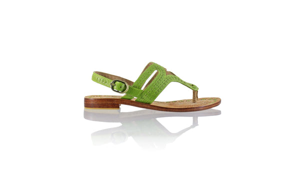Leather-shoes-Emma 20mm Flat - Green Bkk-sandals flat-NILUH DJELANTIK-NILUH DJELANTIK