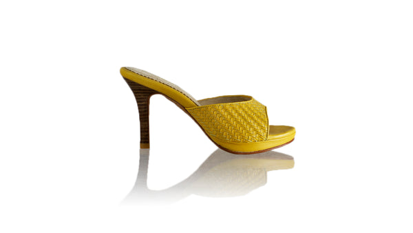 Leather-shoes-Gita Woven 90mm SH PF - Yellow-sandals higheel-NILUH DJELANTIK-NILUH DJELANTIK