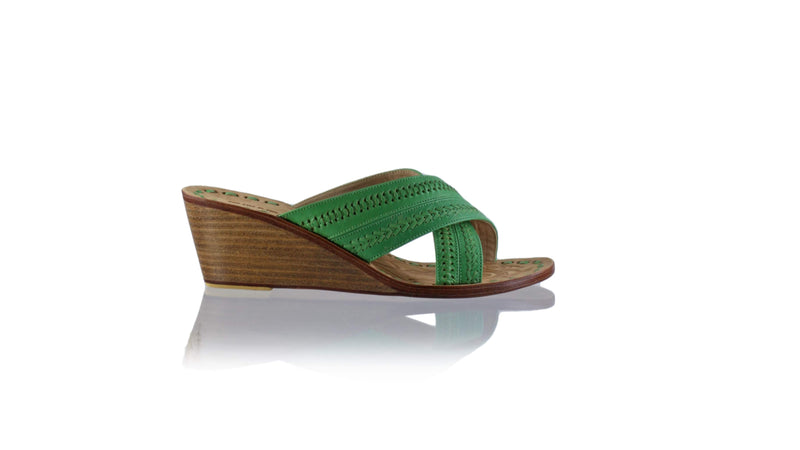 Leather-shoes-Paramita 50mm Wedge - Green-sandals flat-NILUH DJELANTIK-NILUH DJELANTIK