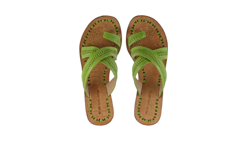 Leather-shoes-Batu 35mm Wedges - Green Bkk-sandals wedges-NILUH DJELANTIK-NILUH DJELANTIK