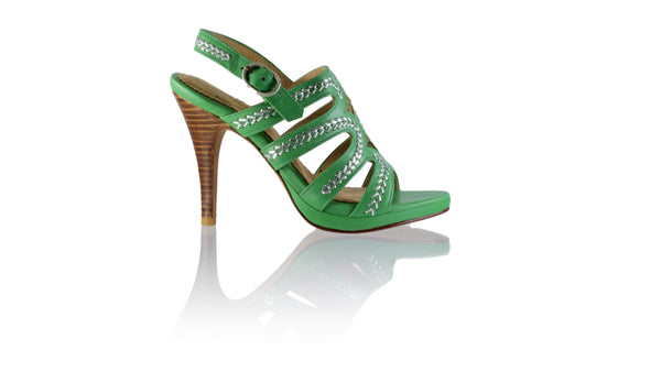 Leather-shoes-Maya PF 90mm Sh - Green & Silver-sandals higheel-NILUH DJELANTIK-NILUH DJELANTIK