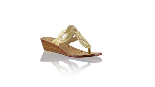 Leather-shoes-Africa 35mm Wedge - Ivory & Gold-sandals flat-NILUH DJELANTIK-NILUH DJELANTIK