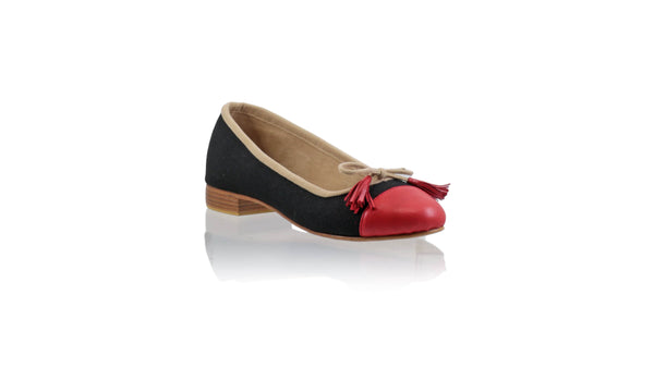 Marie 20mm Ballet -  Red & Black Canvas