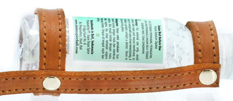 Leather-shoes-Leather Key Chain with Hand Sanitizer Gel 60ml-Accessories-NILUH DJELANTIK-NILUH DJELANTIK