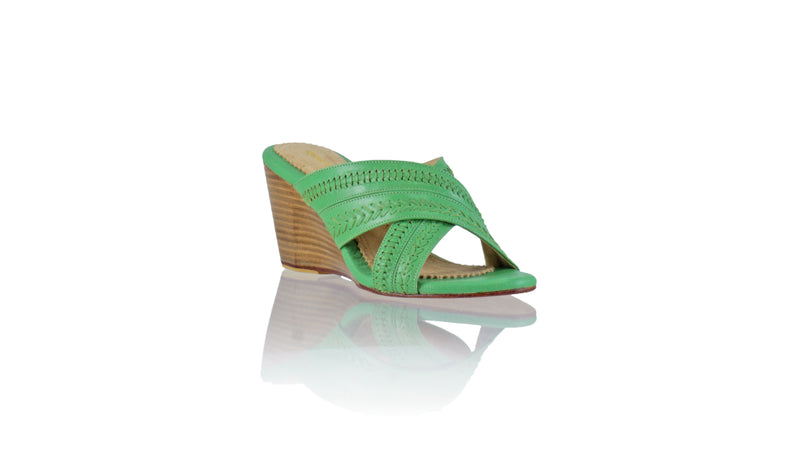 Leather-shoes-Paramita 80mm Wedge - Green-sandals wedges-NILUH DJELANTIK-NILUH DJELANTIK