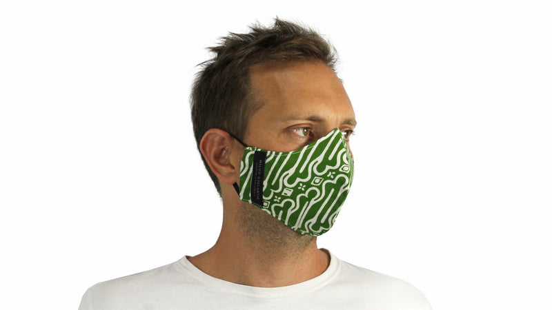 Leather-shoes-Batik 3 PLY cotton mask Set GREEN SERIES-Accessories-NILUH DJELANTIK-NILUH DJELANTIK