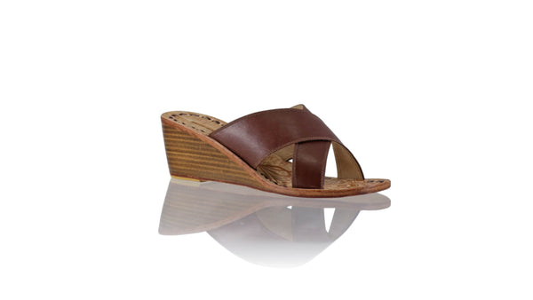 Leather-shoes-Ines 50mm Wedge - Dark Brown-sandals Wedge-NILUH DJELANTIK-NILUH DJELANTIK