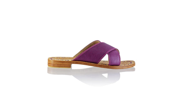 Leather-shoes-Ines 20mm Flat - Purple Bkk-sandals flat-NILUH DJELANTIK-NILUH DJELANTIK