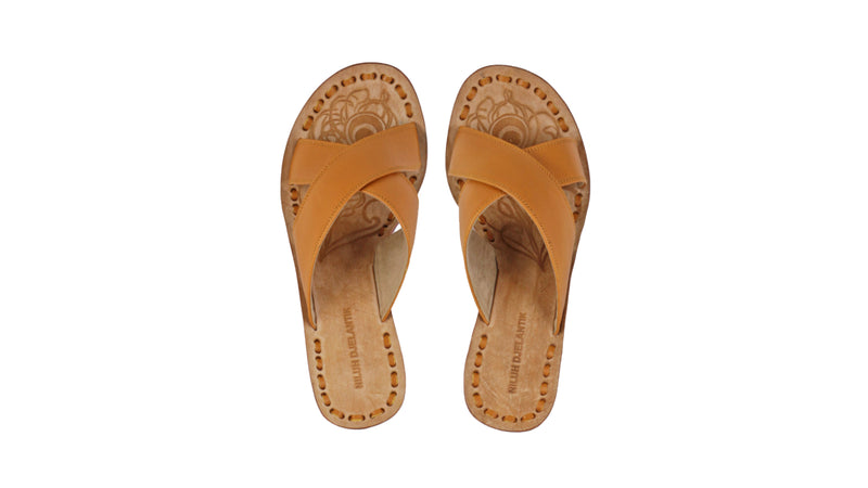 Leather-shoes-Ines 50mm Wedge - Camel-sandals Wedge-NILUH DJELANTIK-NILUH DJELANTIK