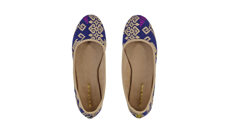 Leather-shoes-Kate 20mm Ballet - Blue Songket-flats ballet-NILUH DJELANTIK-NILUH DJELANTIK