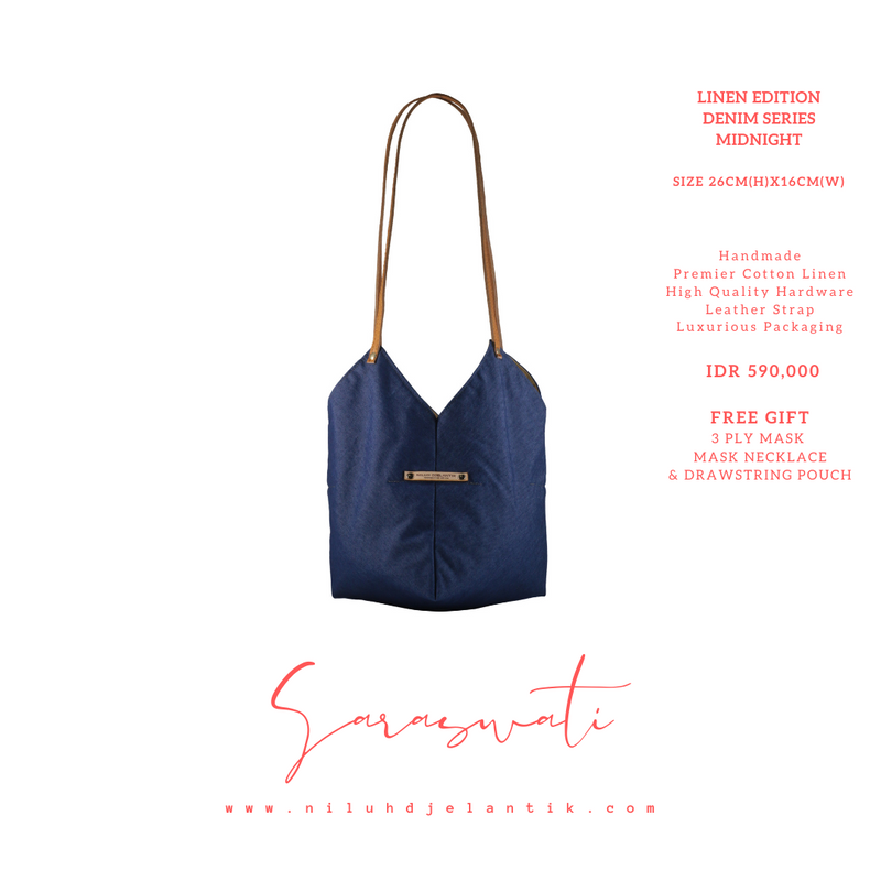 Leather-shoes-Saraswati Origami Tote Bag - Linen Blue Series-tote bags-NILUH DJELANTIK-NILUH DJELANTIK