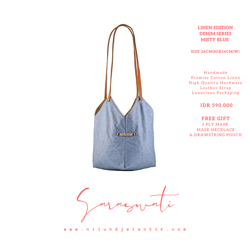 Leather-shoes-Saraswati Origami Tote Bag - Linen Blue Series-tote bags-NILUH DJELANTIK-NILUH DJELANTIK