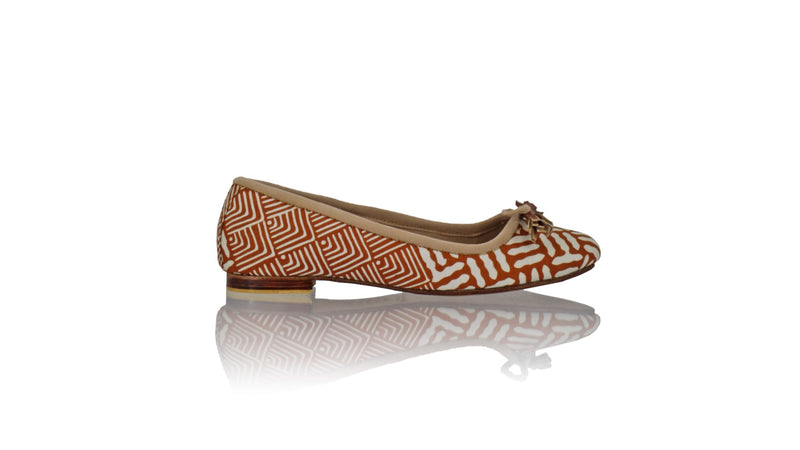 Leather-shoes-Noemi 20mm Ballet - Brown Batik Motif Pagar-flats ballet-NILUH DJELANTIK-NILUH DJELANTIK