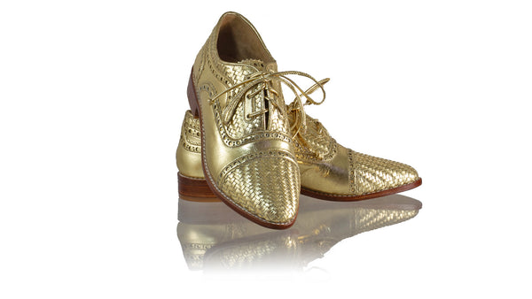 Leather-shoes-Nicola 25mm Flat - Gold-flats laceup-NILUH DJELANTIK-NILUH DJELANTIK