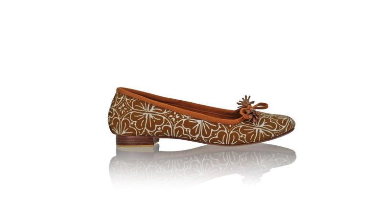 Leather-shoes-Noemi 20mm Ballet - Brown Batik Flower-flats ballet-NILUH DJELANTIK-NILUH DJELANTIK