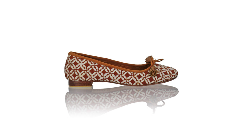 Leather-shoes-Noemi 20mm Ballet - Brown Batik Kawung S-flats ballet-NILUH DJELANTIK-NILUH DJELANTIK