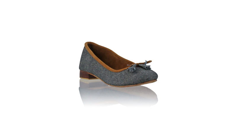 Leather-shoes-Noemi 20mm Ballet - Evening Grey Linen-flats ballet-NILUH DJELANTIK-NILUH DJELANTIK