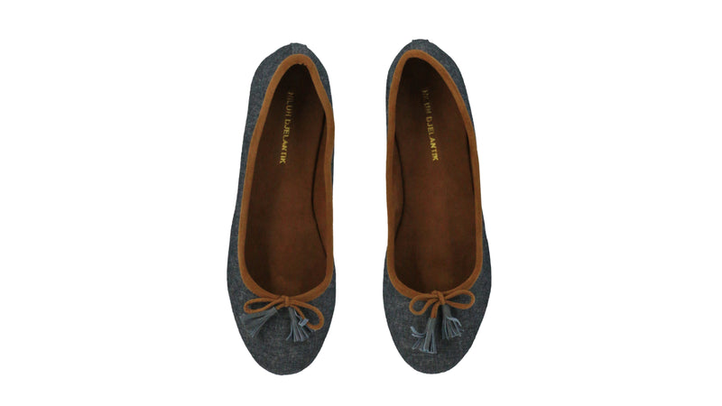Leather-shoes-Noemi 20mm Ballet - Evening Grey Linen-flats ballet-NILUH DJELANTIK-NILUH DJELANTIK