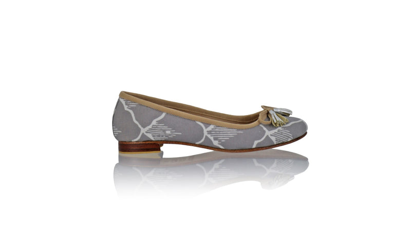 Leather-shoes-Noemi 20mm Ballet - Grey Batik Kerang-flats ballet-NILUH DJELANTIK-NILUH DJELANTIK