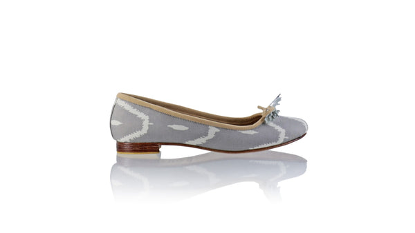 Leather-shoes-Noemi 20mm Ballet - Grey Batik Motif Arrow-flats ballet-NILUH DJELANTIK-NILUH DJELANTIK