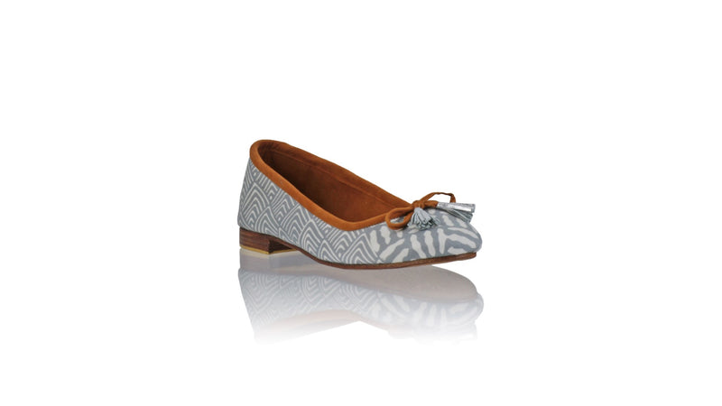 Leather-shoes-Noemi 20mm Ballet - Grey Batik Motif Pagar-flats ballet-NILUH DJELANTIK-NILUH DJELANTIK