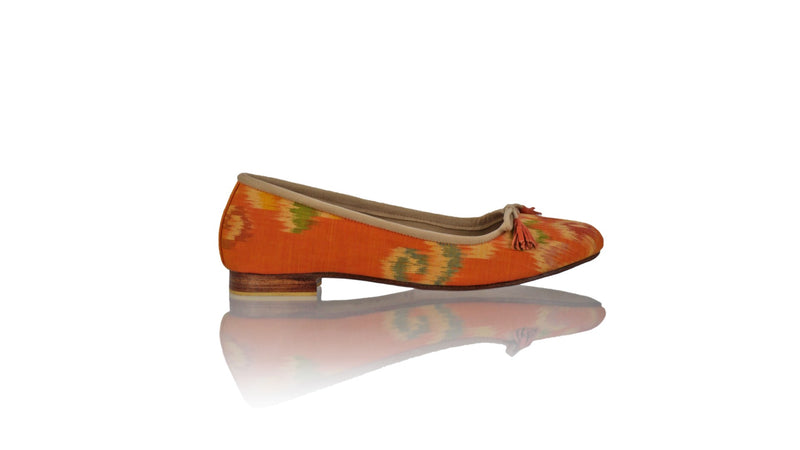 Leather-shoes-Noemi 20mm Ballet - Orange Endek-flats ballet-NILUH DJELANTIK-NILUH DJELANTIK