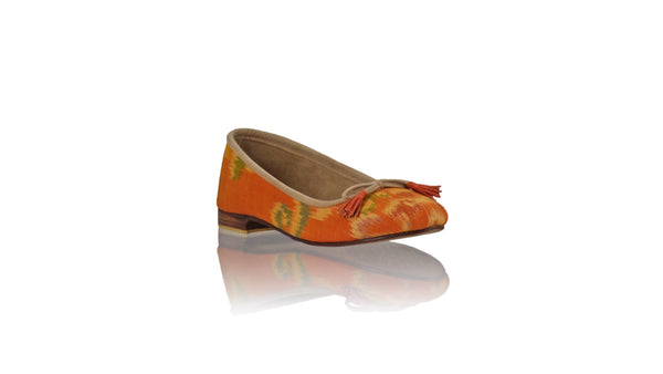 Leather-shoes-Noemi 20mm Ballet - Orange Endek-flats ballet-NILUH DJELANTIK-NILUH DJELANTIK