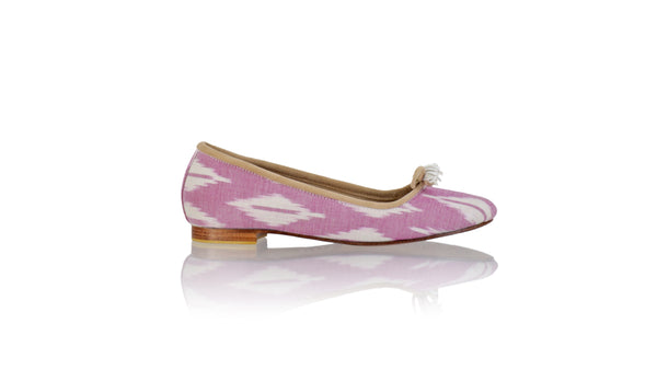 Leather-shoes-Noemi 20mm Ballet - Pink Pioni Tenun-flats ballet-NILUH DJELANTIK-NILUH DJELANTIK